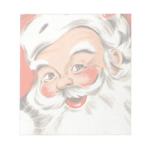 Bloco De Notas Natal vintage, Papai Noel alegre com sorriso