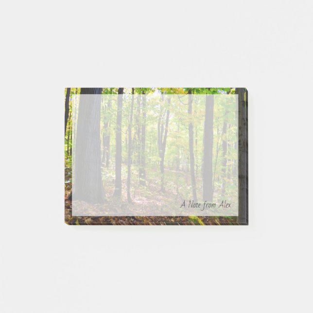 Bloco De Notas Natureza Canadense| Floresta vibrante (Frente)