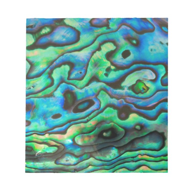 Bloco De Notas Natureza design paua concha do abalone (Frente)