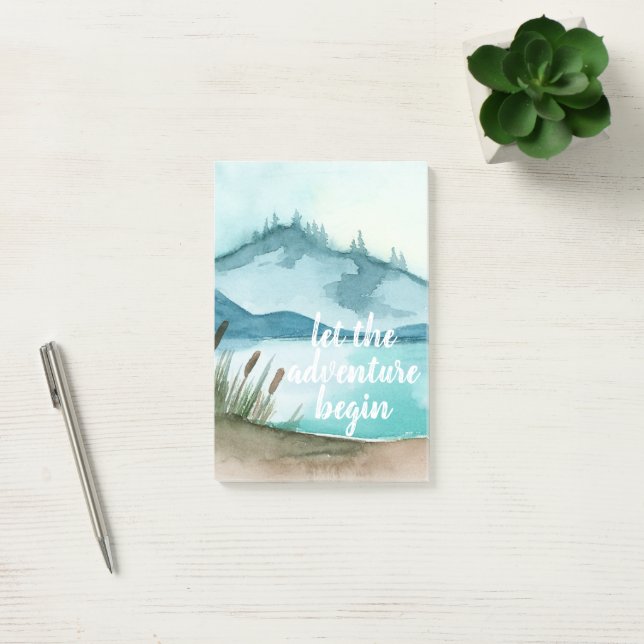 Bloco De Notas Natureza Moderna Da Aquarela O Vamos Da Aventura C (Escritótio)