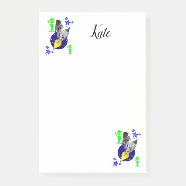 Bloco De Notas Nave Espacial de Post-it Notes (Frente)
