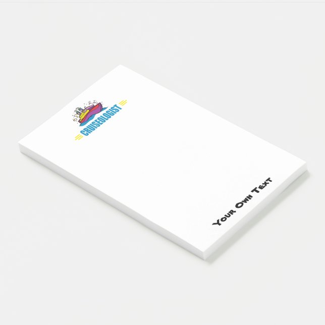 Bloco De Notas Navio de cruzeiro engraçado (Inclinado)