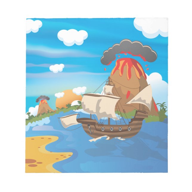 Bloco De Notas Navio pirata (Frente)