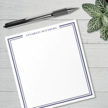 Navy Blue Minimalist Monogram