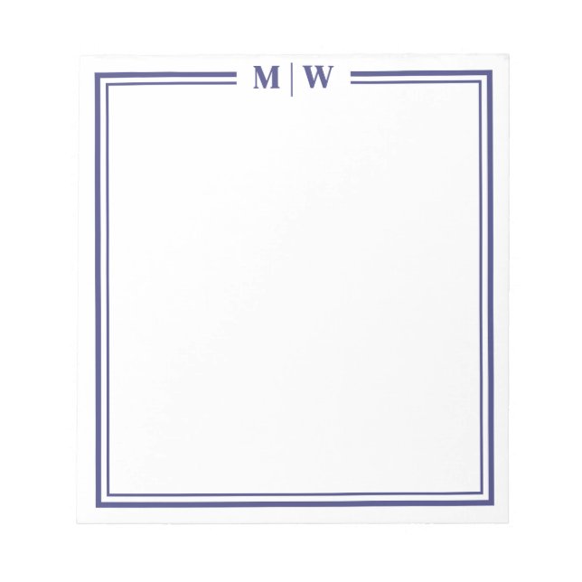 Bloco De Notas Navy Blue Monogram (Frente)
