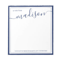  Navy White Personalized Name | From The Desk Of N