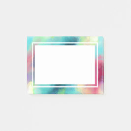 Bloco De Notas Nebulosa do Espaço Verde Moderno e Vermelho