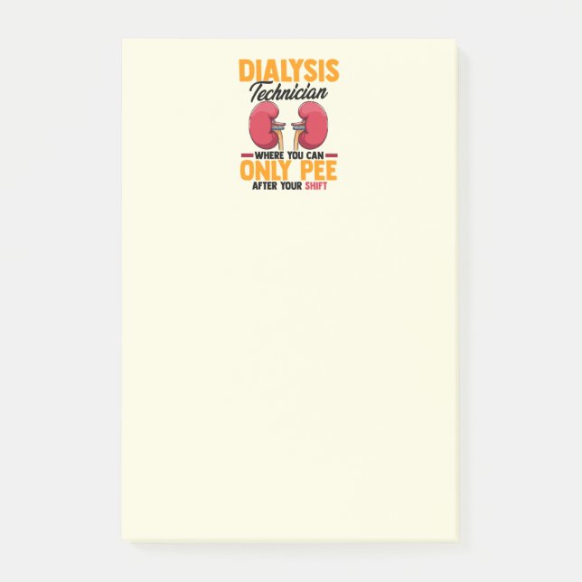 Bloco De Notas Nefrologia Rim do Técnico de Diálise   (Frente)