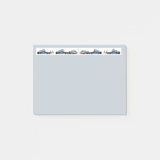 Bloco De Notas Negócios de reboque de caminhões com aquarela (Frente)