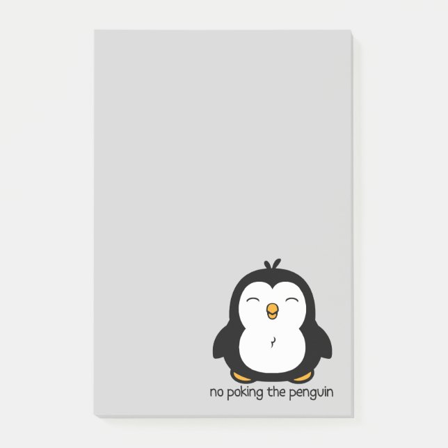 Bloco De Notas Nenhum picar o pinguim bonito (Frente)
