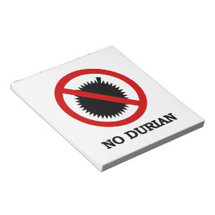 Bloco De Notas NENHUM sinal da fruta tropical do Durian