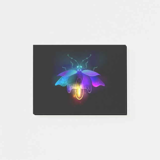 Bloco De Notas Neon Firefly a preto (Frente)