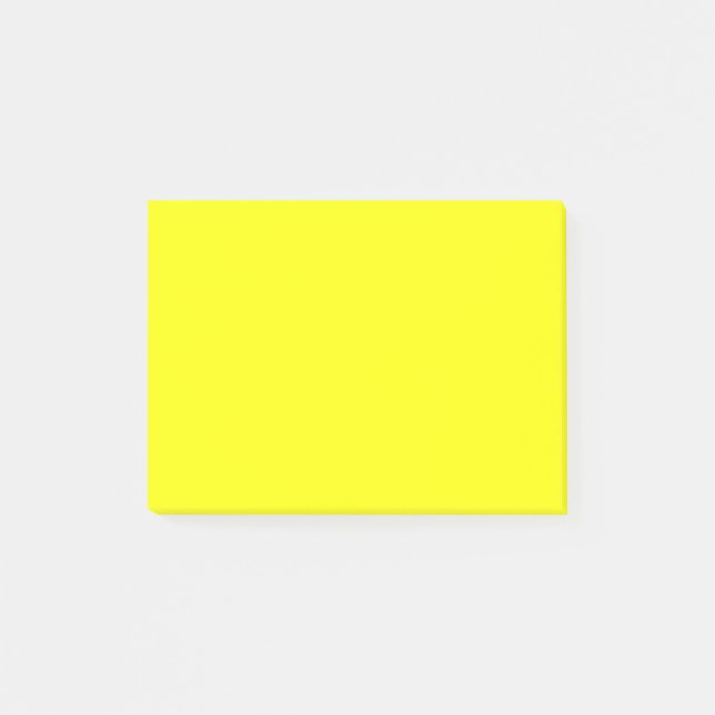Bloco De Notas Neon Lemon Solid Color | Notas clássicas (Frente)