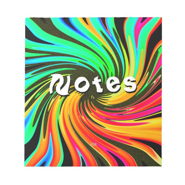 Bloco De Notas Neon Whirlpool Galaxy (Frente)