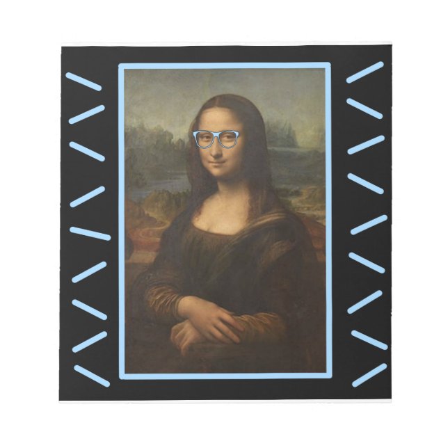 Bloco De Notas Nerd Mona Lisa Engraçado (Frente)