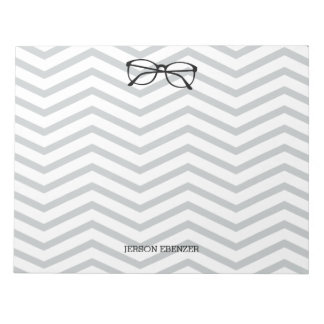 Bloco De Notas Nerdy Geekery Personalizado Chevron