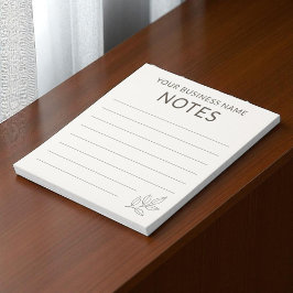 Bloco De Notas Neutro Minimalista Simples Botânico Empresarial