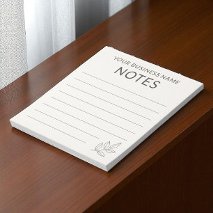 Bloco De Notas Neutro Minimalista Simples Botânico Empresarial