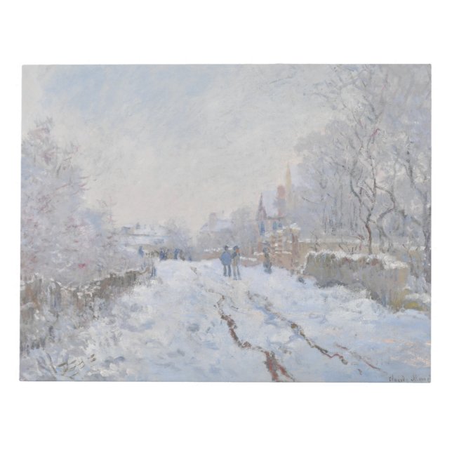 Bloco De Notas Neve na Argentina (por Claude Monet) (Frente)