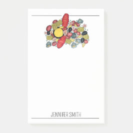 Bloco De Notas New England Clams Lobster Clambake Seafood Janto