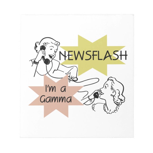 Bloco De Notas Newsflash Sou um Gamma Gifts (Frente)