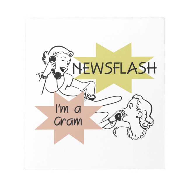 Bloco De Notas Newsflash Sou um Gram-Presentes (Frente)