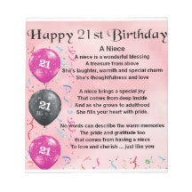 Niece Poem - aniversário de 21 anos