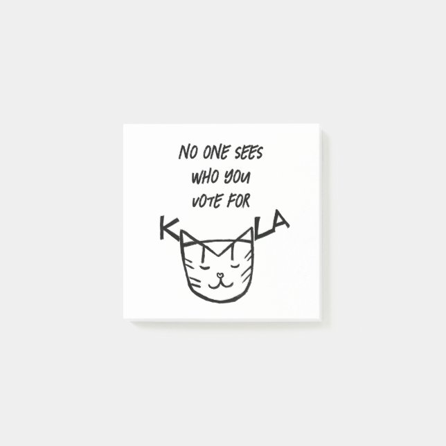 Bloco De Notas "Ninguém Vê Em Quem Você Vota" (Frente)