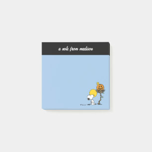 Bloco De Notas Ninho de Snoopy & Woodstock com Jack O' Lanterna