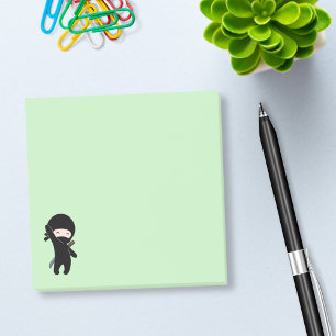 Bloco De Notas Ninja feliz minúsculo no verde