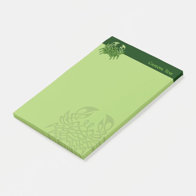 Bloco De Notas Nó Celta do Caranguejo Verde (Inclinado)