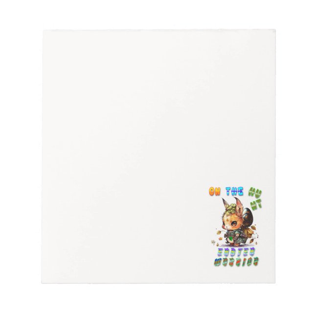 Bloco De Notas No Guerreiro da Páscoa de Caça (Frente)