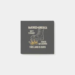 Bloco De Notas No Kings in America Anti-Trump 4 de julho