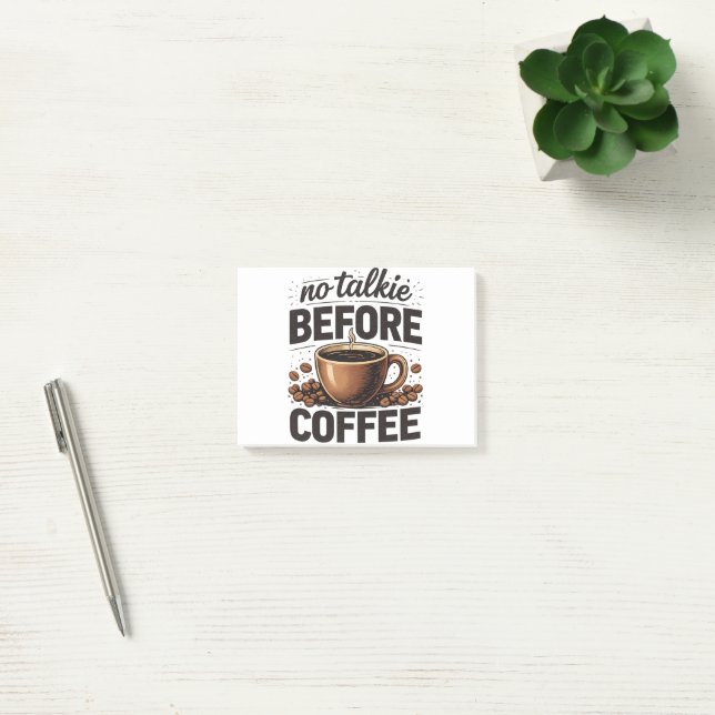 Bloco De Notas No Talkie Before Coffee – Funny Retro Coffee Lover (Escritótio)