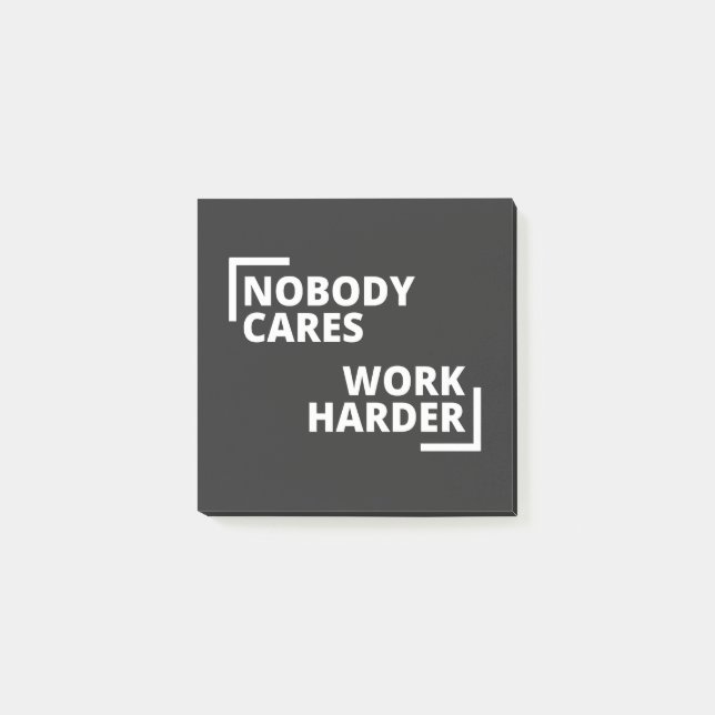 Bloco De Notas Nobody Cares Work Harder (Frente)