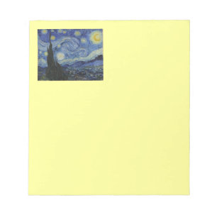 Bloco De Notas Noite estrelado de Van Gogh