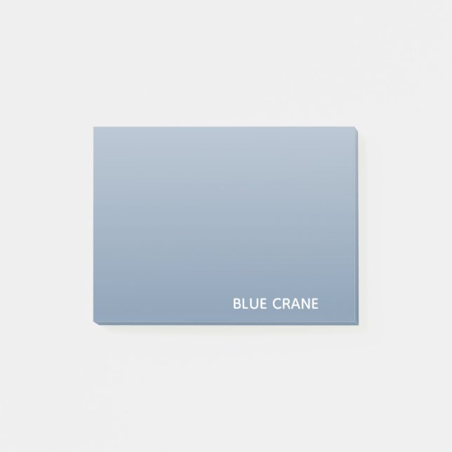 Bloco De Notas Nome azul da grua azul (Frente)