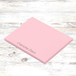 Bloco De Notas Nome cor-de-rosa