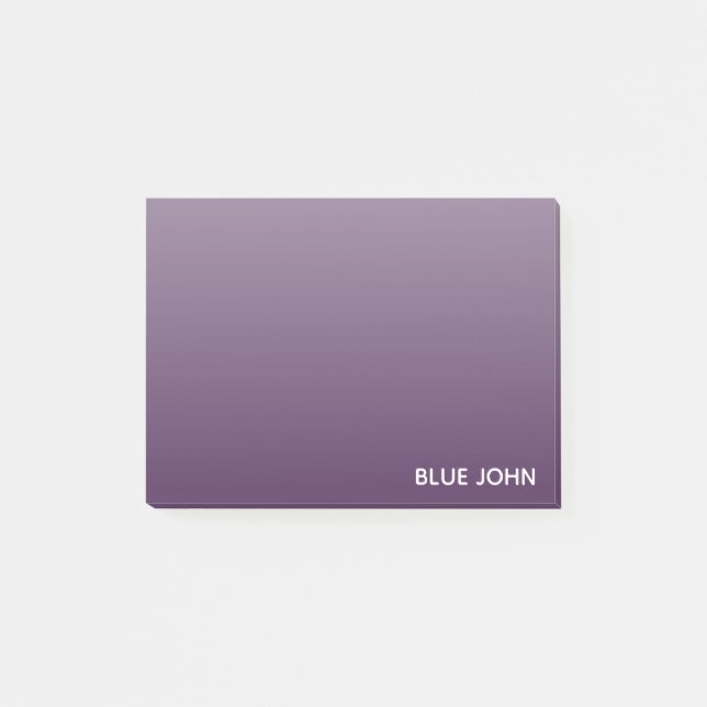 Bloco De Notas nome da cor roxa Blue John (Frente)