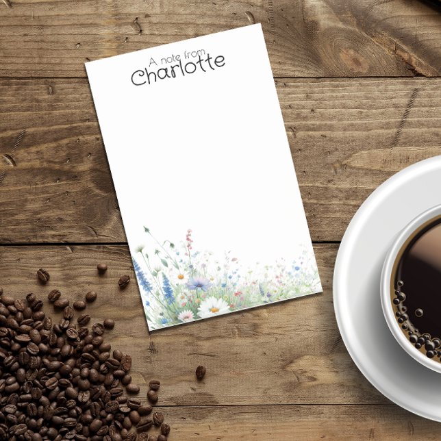 Bloco De Notas Nome da margarida de cor aquosa (Criador carregado)