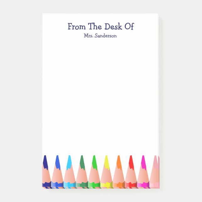 Bloco De Notas Nome da sala de aula Lápis cotovelos  (Frente)