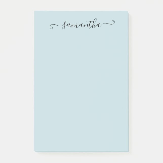 Bloco De Notas Nome de caligrafia manuscrito personalizado (Frente)
