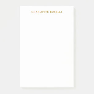 Bloco De Notas Nome de cor Dourada clássica profissional minimali