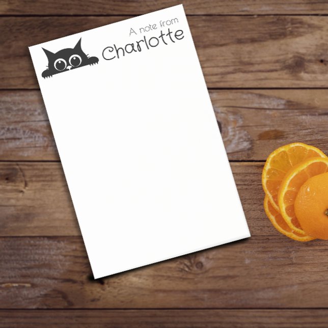 Bloco De Notas Nome de gato preto bonito (Criador carregado)