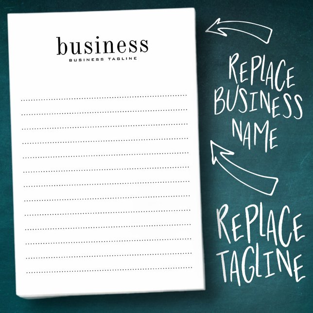 Bloco De Notas Nome de negócios simples e moderno e elegante mini (Criador carregado)