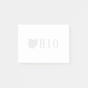 Bloco De Notas Nome de Ohio com letra dada forma estado