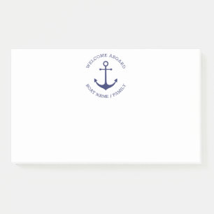 Bloco De Notas Nome do barco personalizado: bem-vindo Ancora náu