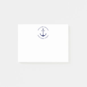 Bloco De Notas Nome do barco personalizado: bem-vindo Ancora náu