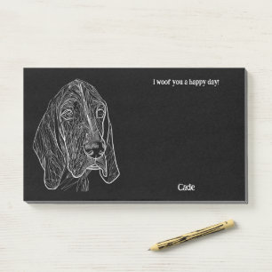 Bloco De Notas Nome do Cão de Arte do Abstrato do Bluetick Conhou