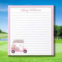 Nome do Carrinho de Golfe Personalizado, Cor-de-Ro